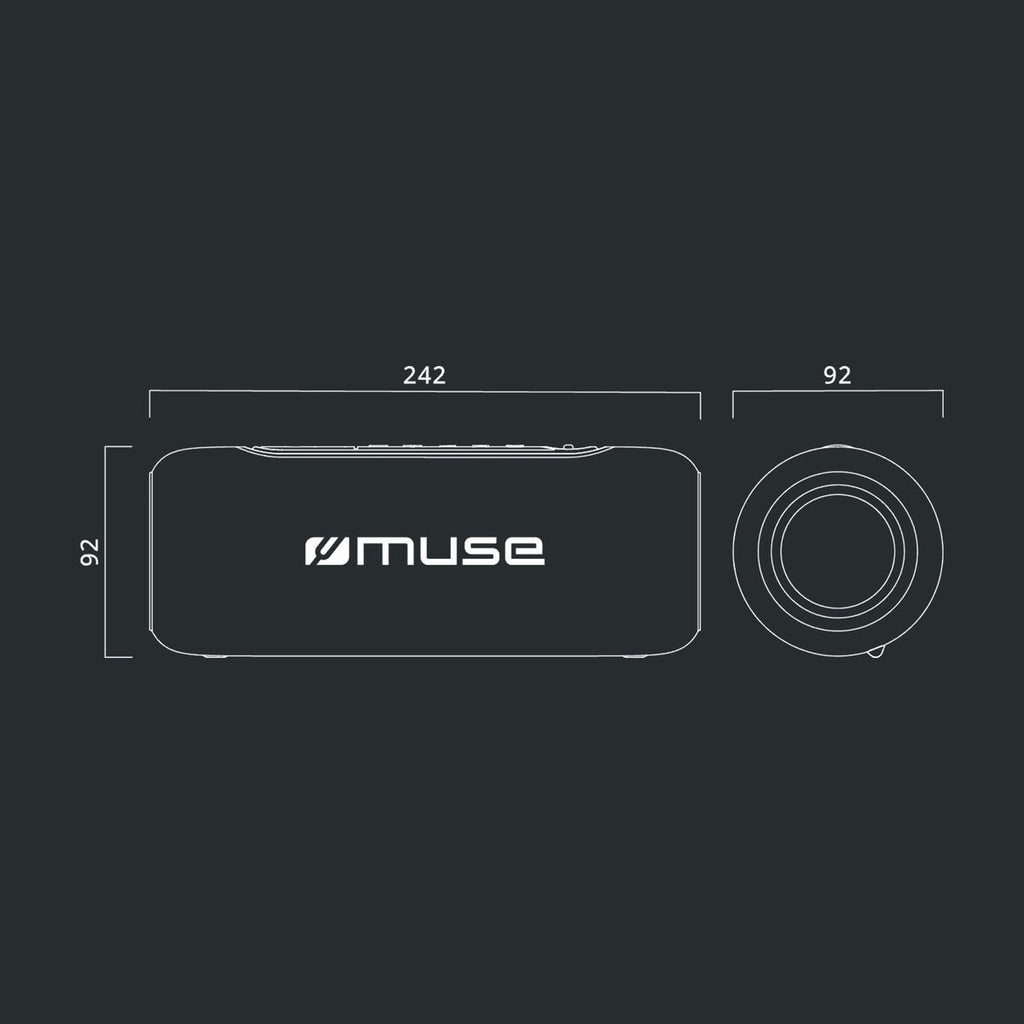 Portable Bluetooth Speakers Muse M780BTR     20W Blue 20 W