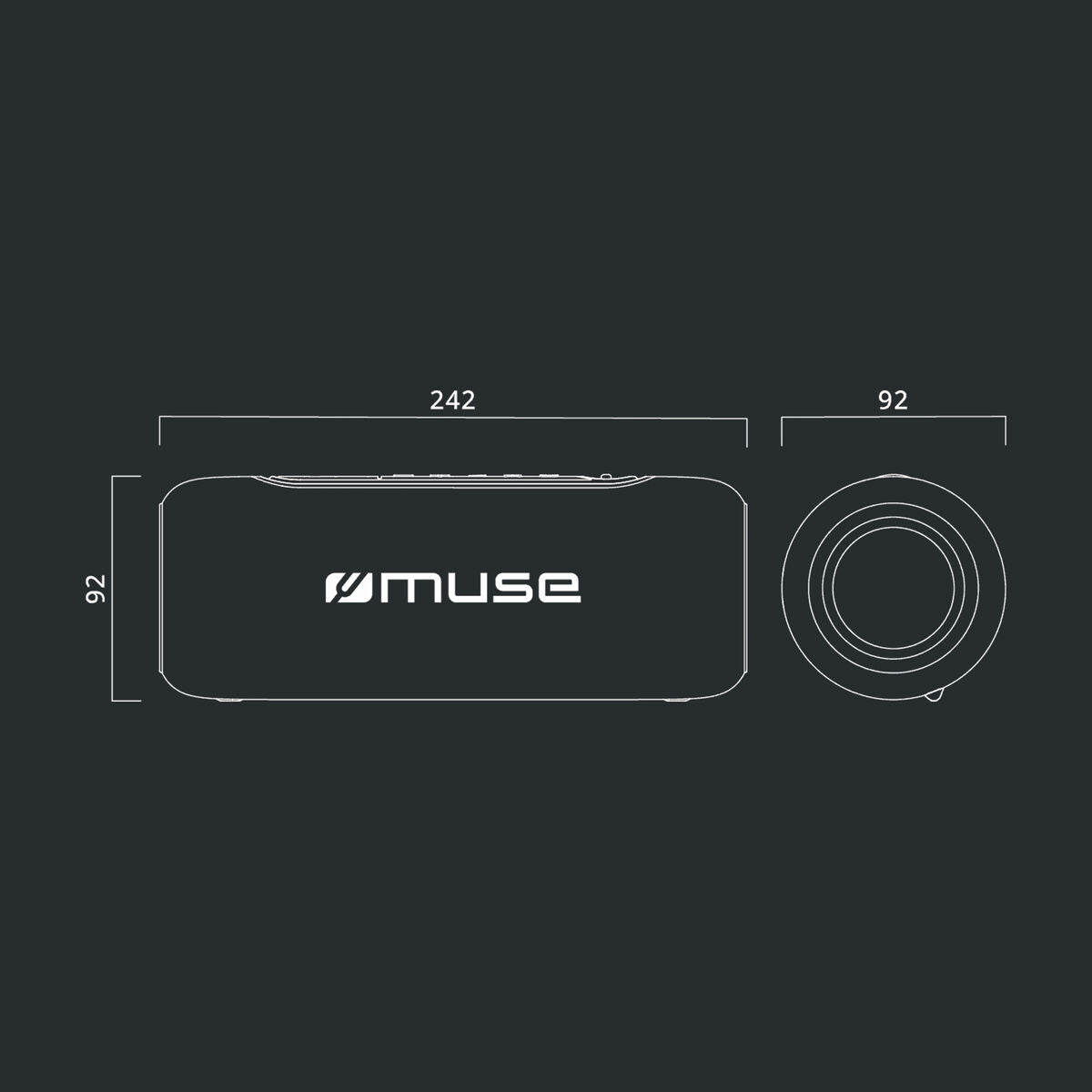 Portable Bluetooth Speakers Muse M780BTR     20W Blue 20 W