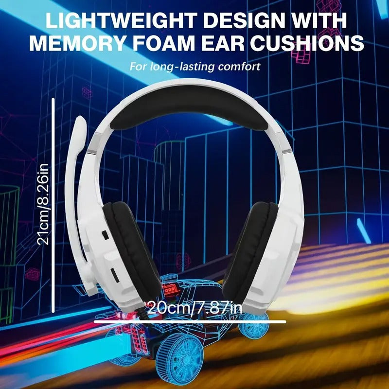 Pro Gaming Headset with LED Light and Microphone
